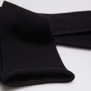 Chaussettes chaudes en bambou sans revers noir