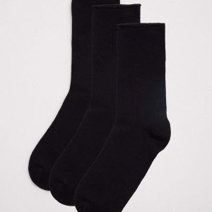 Lot de 3 chaussettes basiques sans revers unis