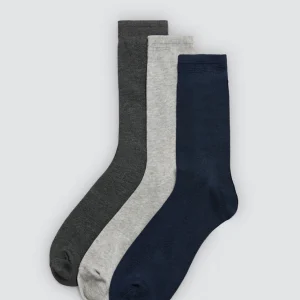 Lot de 3 chaussettes basiques en bambou aux couleurs neutres