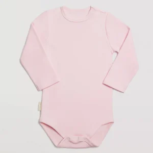 Body bébé basique rose à manches longues