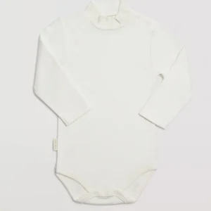 Body bébé col roulé basique blanc