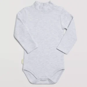 Body bébé col roulé basique gris