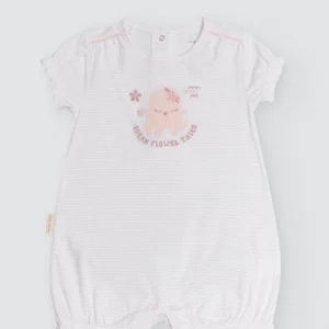 Barboteuse courte bébé rose Ocean Tales