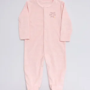 Barboteuse bébé rose à manches longues Baby Stars