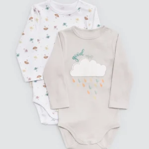 Lot de 2 bodies bébé manches longues Rainy Day