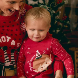 Barboteuse en peluche pour bébé avec imprimé de Noël