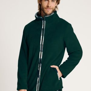 Peignoir zippé en polaire pour homme | MUYDEMI
