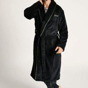 Robe longue pour homme avec ceinture à texture diamantée | MUYDEMI