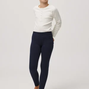 Legging basique fille marine