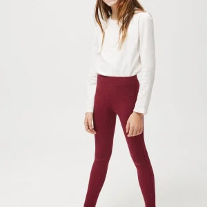 Legging basique fille marron