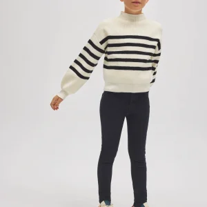 Pantalon large en denim noir pour fille