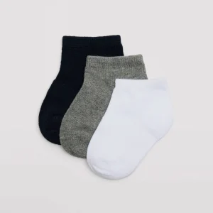 Lot de 3 chaussettes bébé basiques respirantes et colorées
