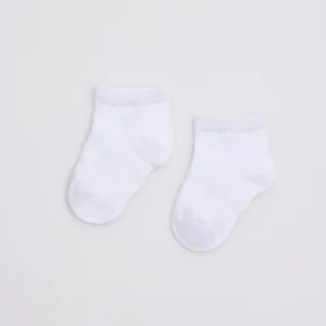 Lot de 3 chaussettes bébé basiques respirantes blanches