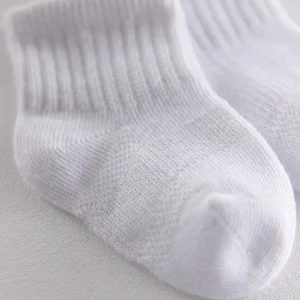 Lot de 3 chaussettes bébé respirantes style sport blanches
