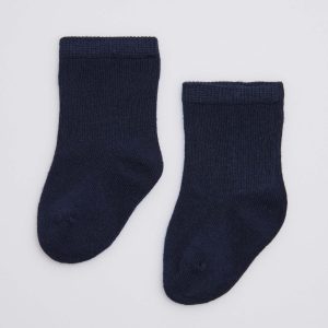 Chaussettes classiques en coton marine