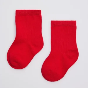 Chaussettes classiques en coton rouge