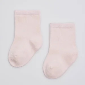 Chaussettes classiques en coton rose