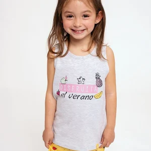 Pyjama enfant avec bretelles en coton Fruits | MUYDEMI