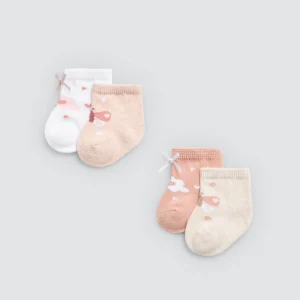 Lot de 4 chaussettes pour nouveau-né
