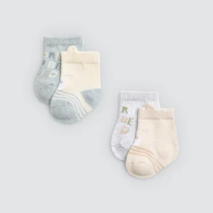 Lot de 4 chaussettes pour nouveau-né
