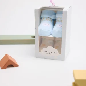 Lot de 4 chaussettes thermiques pour nouveau-né Hello World