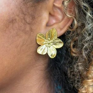 Boucles d'oreilles flèr péi