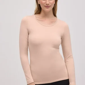 Maillot de corps thermique à manches longues couleur chair