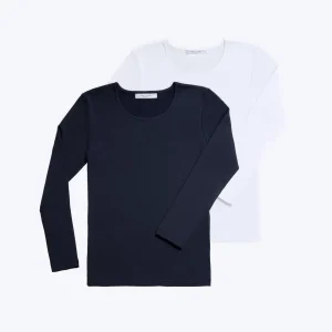 Lot de 2 T-shirts thermiques à manches longues pour femmes
