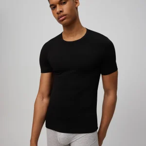 Maillot de corps thermique noir à manches courtes