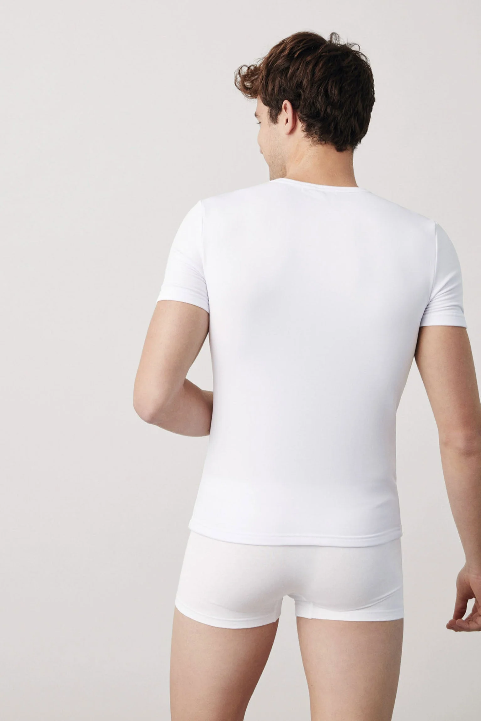Maillot de corps thermique blanc à manches courtes – Image 3
