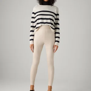 Legging effet métallisé beige