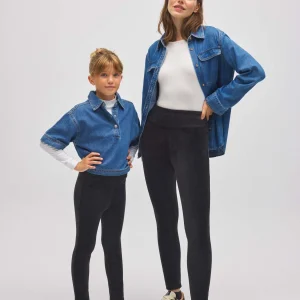 Leggings côtelés en polaire ultra-thermique pour femmes et filles | Mini collection