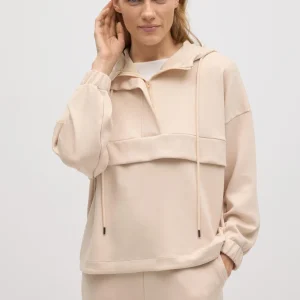 Sweat à capuche fluide ivoire