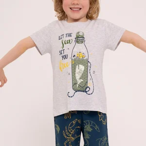 Pyjama court en coton pour enfant Let the Sea | MUYDEMI