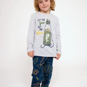 Pyjama long en coton pour enfants Let the Sea | MUYDEMI