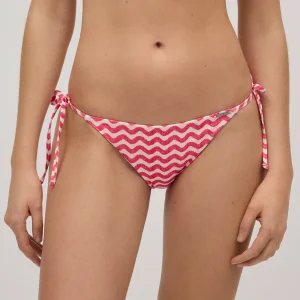 Bas de bikini mini noué vagues fuchsia