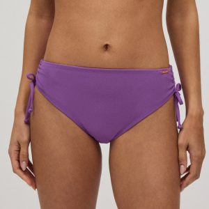 Bas de bikini réducteur midi micropiqué violet