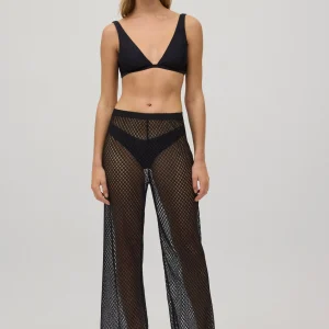 Pantalon ajouré noir