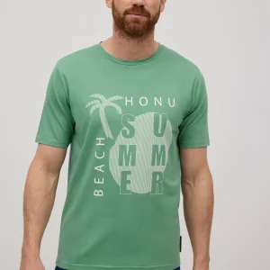 T-shirt manches courtes imprimé Summer vert