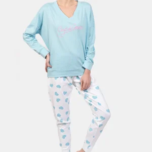 Pyjama long oversize 100% coton - COEUR