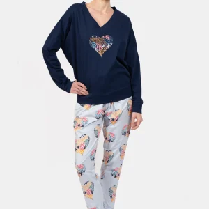 Pyjama long oversize 100% coton - FLEUR