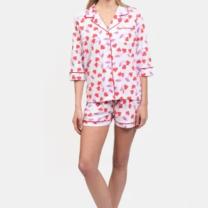 Pyjama femme boutonné 100% coton - CHERRY