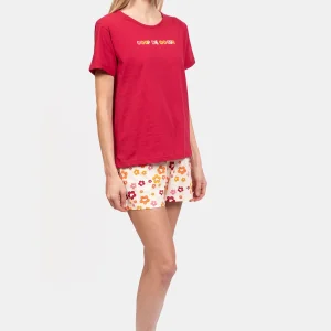 Pyjashort femme 100% coton - POWER