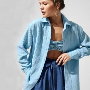 Chemise oversize gaze de coton