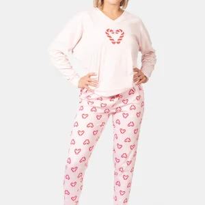 Pyjama femme 100% coton T-shirt oversize - CANDY