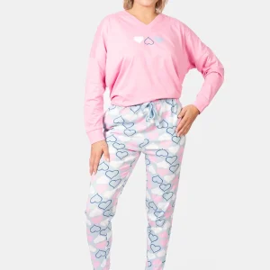 Pyjama femme 100% coton T-shirt oversize - DIAM