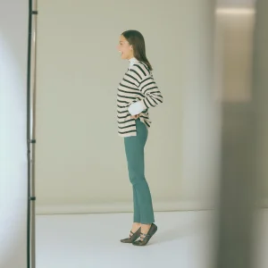 Jean push-up vert skinny