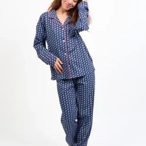 Pyjama femme long 100% coton - CORALIE