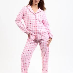 Pyjama femme long 100% coton - VICHY