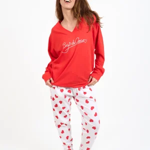 Pyjama long t-shirt oversize 100% coton - COEUR